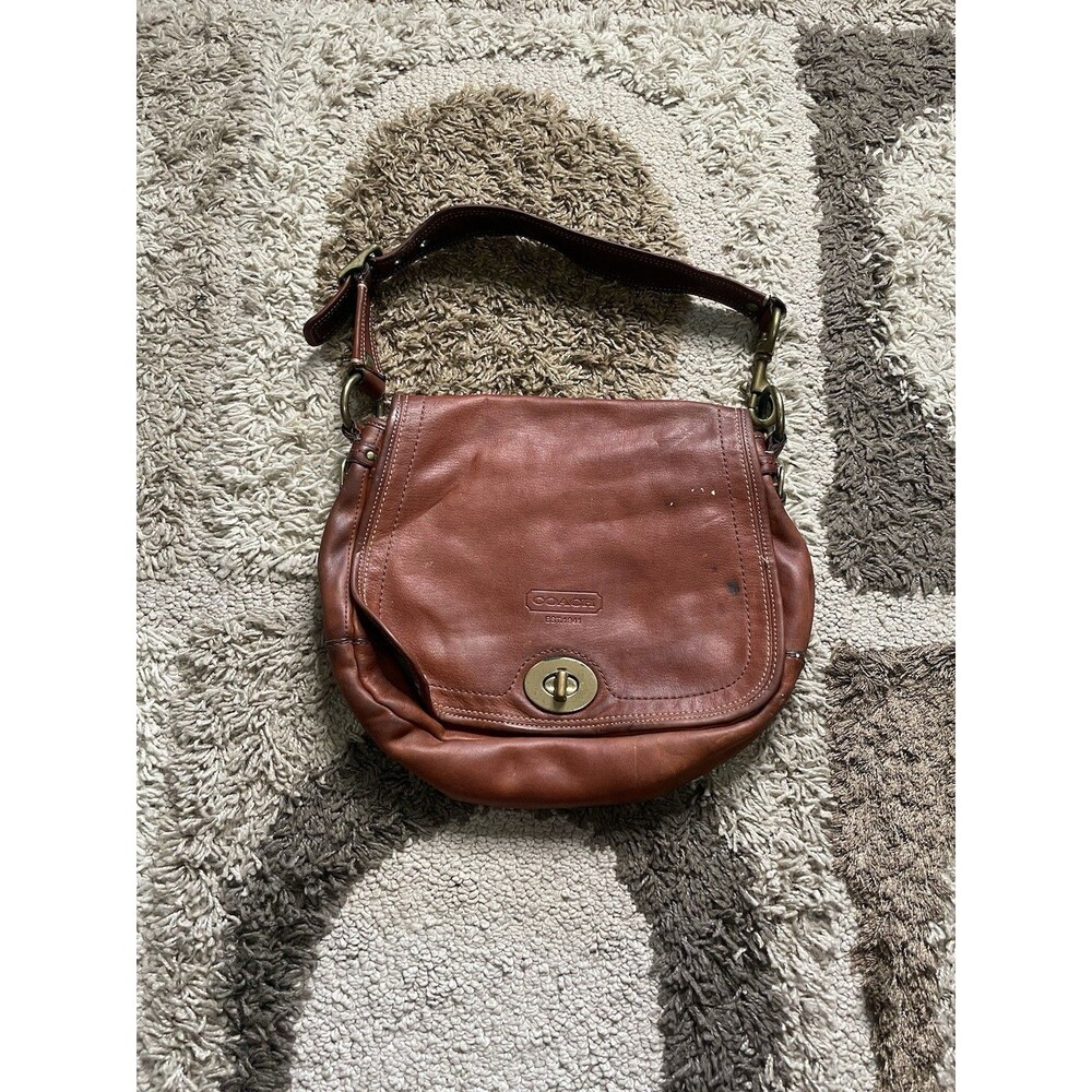 Coach Legacy 65th Anniversary Vachetta Leather Crescent Shoulder Bag Brown 11134
